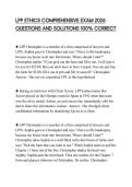 LPP ETHICS COMPREHENSIVE EXAM 2026 QUESTIONS AND SOLUTIONS 100&percnt; CORRECT
