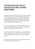 LPP ETHICS EXAM SCRIPT 2026 FULL QUESTIONS AND CORRECT ANSWERS ALREADY PASSED