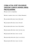 CCBMA ACTUAL SCRIPT 2026 BUNDLED QUESTIONS COMPLETE ANSWERS VERIFIED PRACTICE MATERIAL