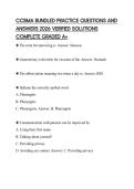 CCBMA BUNDLED PRACTICE QUESTIONS AND ANSWERS 2026 VERIFIED SOLUTIONS COMPLETE GRADED A&plus;
