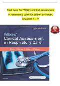 TEST BANK FOR WILKINS' CLINICAL ASSESSMENT IN RESPIRATORY CARE&comma; 7TH EDITION BY ALBERT J&period; HEUER 9780323277235 &vert; &lpar;All chapters included 1-20 &vert; Full test bank&comma; 100&percnt; Verified Answers&rpar;