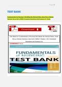 TEST BANK For Fundamentals For Nursing 11th Edition By Patricia Potter&comma; Anne Perry&comma; Patricia Stockert Army Hall &vert; &lpar;2026&rpar; Complete Questions And Answers A&plus; Grade