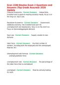 Econ 1500 Bowles Exam 2 Questions and Answers &lpar;Top Grade Assured&rpar; 2026 Update&period;