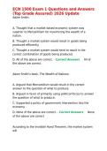 ECN 1500 Exam 1 Questions and Answers &lpar;Top Grade Assured&rpar; 2026 Update
