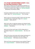 IT2 STUDY ADVANCEMENT EXAM &excl;&excl; Q & As &lpar;Verified Answers&rpar; 2026