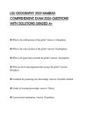 LSU GEOGRAPHY 2051 NAMIKAS COMPREHENSIVE EXAM 2026 QUESTIONS WITH SOLUTIONS GRADED A&plus;