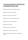 CCHI EXAM QUESTIONS AND ANSWERS 2026 COMPREHENSIVE REVIEW GUIDE