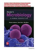 TesT Bank for nesTer&rsquo;s Microbiology&colon; A Human Perspective 10th Edition Author&colon; Denise Anderson&comma; Sarah Salm&comma; Deborah Allen &vert; 100&percnt; Complete Solution &vert; Chapter 1-30 &vert; All Chapters &vert;Guide A&plus; Latest Version 