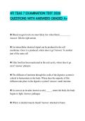 ATI TEAS 7 EXAMINATION TEST 2026 QUESTIONS WITH ANSWERS GRADED A&plus;