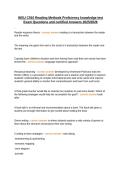 WGU C910 Reading Methods Proficiency knowledge test Exam Questions and certified Answers 2025&sol;2026