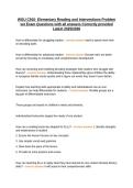 WGU C910- Elementary Reading and Interventions Problem set Exam Questions with all answers Correctly provided Latest 2025&sol;2026