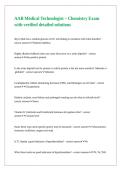 AAB Medical Technologist &ndash; Chemistry Exam with verified detailed solutions