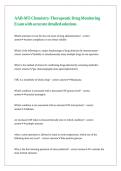 AAB-MT-Chemistry-Therapeutic Drug Monitoring Exam with accurate detailed solutions