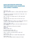 BASIC WASTEWATER OPERATOR PRACTICE EXAM CLASS 3 QUESTIONS AND CORRECT ANSWERS