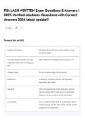 PSI&colon; LASH WRITTEN Exam Questions & Answers &vert; 100&percnt; Verified solutions &vert;Questions with Correct Answers 2026 latest update&excl;&excl;