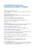 WASTEWATER III STUDY EXAM QUESTIONS AND CORRECT ANSWERS