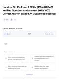 Hondros Bio 254 Exam 2 EXAM &lpar;2026&rpar; UPDATE Verified Questions And Answers &vert; With 100&percnt; Correct Answers graded A&plus; Guaranteed Success&excl;&excl;