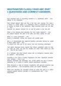 WASTEWATER CLASS 2 OHIO ABC PART 1 QUESTIONS AND CORRECT ANSWERS