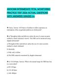 AWHONN INTERMEDIATE FETAL MONITORING PRACTICE TEST 2026 ACTUAL QUESTIONS WITH ANSWERS GRADED A&plus;