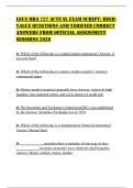 LSUS MBA 727 ACTUAL EXAM SCRIPT&colon; HIGHVALUE QUESTIONS AND VERIFIED CORRECT ANSWERS FROM OFFICIAL ASSESSMENT SESSIONS 2026