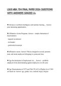LSUS MBA 704 FINAL PAPER 2026 QUESTIONS WITH ANSWERS GRADED A&plus;