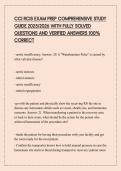 CCI RCIS EXAM PREP COMPREHENSIVE STUDY GUIDE 2025&sol;2026 WITH FULLY SOLVED QUESTIONS AND VERIFIED ANSWERS 100&percnt; CORRECT