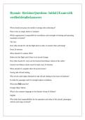 Ryanair - Revision Questions - Initial 2 Exam with verified detailed answers