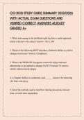 CCI RCIS STUDY GUIDE SUMMARY 2025&sol;2026 WITH ACTUAL EXAM QUESTIONS AND VERIFIED CORRECT ANSWERS ALREADY GRADED A&plus;