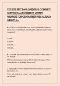 CCI RCIS TEST BANK 2025&sol;2026 COMPLETE QUESTIONS AND CORRECT VERIFIED ANSWERS FOR GUARANTEED PASS ALREADY GRADED A&plus;