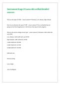 Instrument Stage 2 Exam with verified detailed answers