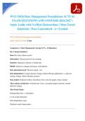 WGU D426 Data Management Foundations ACTUAL EXAM QUESTIONS AND ANSWERS 2026&sol;2027 &vert; Study Guide with Verified Elaborations &vert; Most Tested Questions &vert; Pass Guaranteed - A&plus; Graded