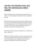 LSUS MHA 710 ECONOMICS EXAM 1 2026 FINAL TEST QUESTIONS AND CORRECT ANSWERS