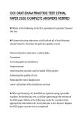 CCI CRAT EXAM PRACTICE TEST 2 FINAL PAPER 2026 COMPLETE ANSWERS VERIFIED