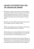 LSUS MHA 710 ECONOMICS EXAM 1 2026 TEST QUESTIONS AND ANSWERS