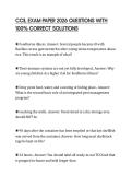 CCIL EXAM PAPER 2026 QUESTIONS WITH 100&percnt; CORRECT SOLUTIONS