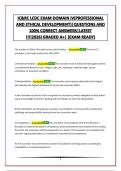 IC&RC LCDC EXAM DOMAIN IV&lpar;PROFESSIONAL AND ETHICAL DEVELOPMENT&rpar;&vert;QUESTIONS AND 100&percnt; CORRECT ANSWERS&vert;LATEST &excl;&excl;&excl;&excl;2026&vert;GRADED A&plus;&vert; &lpar;EXAM READY&rpar;