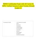 NIHSS Certification Exam with All Correct & 100&percnt; Verified Answers &vert;Latest Version &vert;Already Graded A&plus;