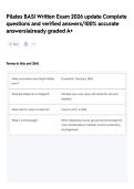 Pilates BASI Written Exam 2026 update Complete questions and verified answers&sol;100&percnt; accurate answers&vert;already graded A&plus;