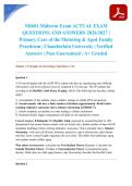 NR601 Midterm Exam ACTUAL EXAM QUESTIONS AND ANSWERS 2026&sol;2027 &vert; Primary Care of the Maturing & Aged Family Practicum &vert; Chamberlain University &vert; Verified Answers &vert; Pass Guaranteed - A&plus; Graded