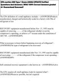 EPA section 608 Type 1 Exam &lpar;2026&rpar; UPDATE Verified Questions And Answers &vert; With 100&percnt; Correct Answers graded A&plus; Guaranteed Success&excl;&excl;