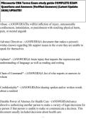 Minnesota CNA Terms Exam study guide COMPLETE EXAM Questions and Answers &lpar;Verified Answers&rpar; &lpar;Latest Update 2026&rpar; UPDATE&excl;&excl;