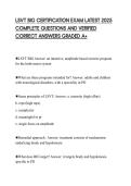 LSVT BIG CERTIFICATION EXAM LATEST 2025 COMPLETE QUESTIONS AND VERIFIED CORRECT ANSWERS GRADED A&plus;