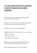 LSVT BIG CERTIFICATION STUDY GUIDE 2026 COMPLETE QUESTIONS AND VERIFIED SOLUTIONS