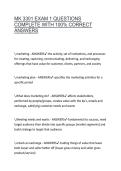 MK 3301 EXAM 1 QUESTIONS COMPLETE WITH 100&percnt; CORRECT ANSWERS 2026&sol;2027