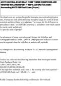 ACCT 526 FINAL EXAM EXAM MOST TESTED QUESTIONS AND VERIFIED SOLUTIONS&sol;GET IT 100&percnt; ACCURATE&excl;&excl; 2026&excl;&excl; Accounting ACCT 526 Final Exam &lbrace;Meyer&rcub;