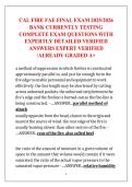 CAL FIRE FAE FINAL EXAM 2025&sol;2026  BANK CURRENTLY TESTING  COMPLETE EXAM QUESTIONS WITH  EXPERTLY DETAILED VERIFIED  ANSWERS EXPERT VERIFIED  &sol;ALREADY GRADED A&plus; 