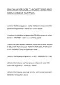 EPA EXAM VERSION D34 QUESTIONS AND 100&percnt; CORRECT ANSWERS 2026&sol;2027