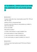 AZ 104 RENEWAL CERTIFICATION EXAM PAPER 2026 QUESTIONS WITH SOLUTIONS GRADED A&plus;