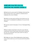 BARBRI MBE EXAM PREP 2026 FULL QUESTIONS AND ANSWERS GRADED A&plus;