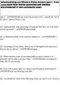 defensivedriving&period;com Wheels In Motion Answers &lpar;quiz 1 - 6 and exam&rpar; EXAM MOST TESTED QUESTIONS AND VERIFIED SOLUTIONS&sol;GET IT 100&percnt; ACCURATE&excl;&excl; 2026&excl;&excl;